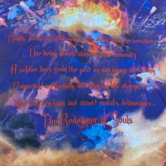 Judas Priest Sublimented Graphic Artwork on Front/Back Redeemer Of Souls XL - Picture 6 of 6